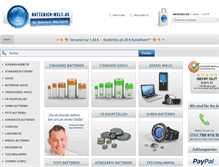 Tablet Screenshot of batterien-welt.de
